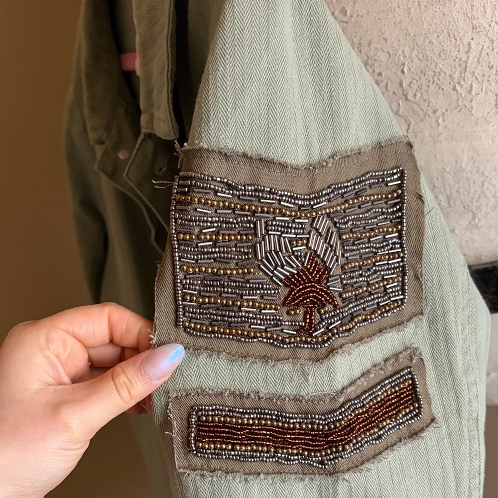 Olive Green Women's Jacket - Picture 2 of 4